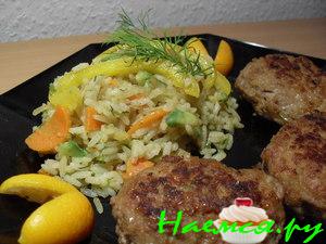 Котлеты (манголеты) с гавайским рисом