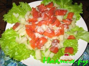 Салат из семги и картофеля Салат из семги и картофеля