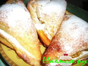 Домашнее слоеное тесто. Слойки с яблоками