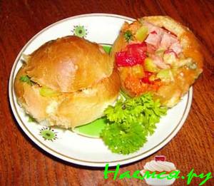 Пицца в "гнeздышке"