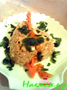 Закуска из мяса и сыра