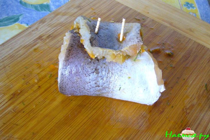 Рыбные рулеты с шампиньонами и болгарским перцем