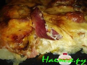 Картофельная запеканка с луком пореем и не только...