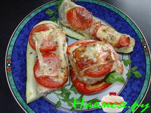 Фаршированные овощи с мягким сыром и чесноком