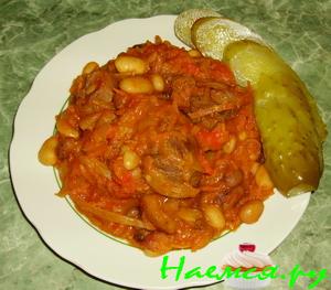 фасолька с свининкой