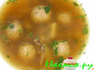 Суп грибной с фрикадельками