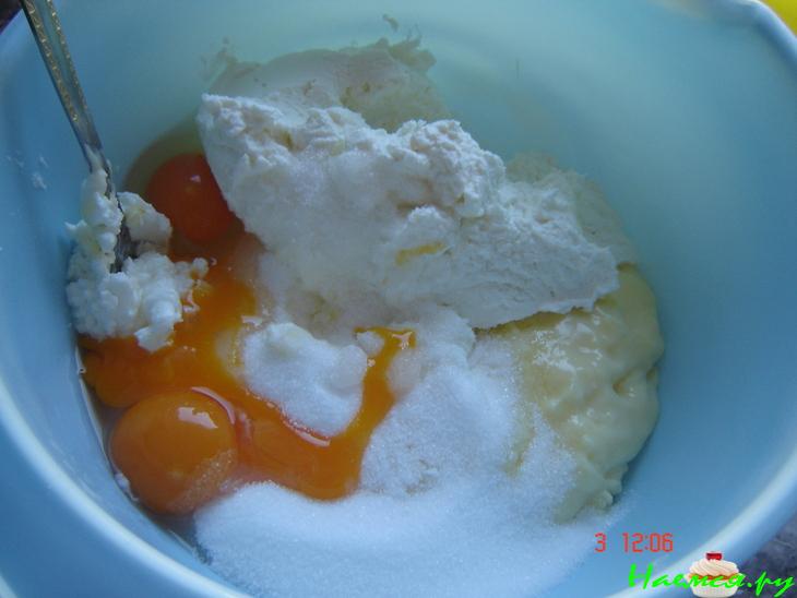 Творожно-грушевый пирог