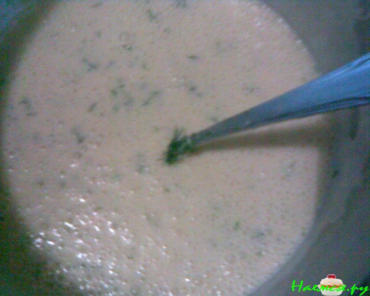 Легкий пирог - запеканка с капустой, шампиньонами и куриным мясом