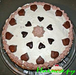 Торт с грушами, маком и марципаном 