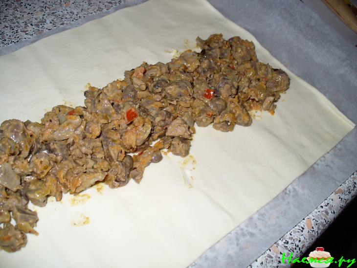 Пирог ' Помятый ' (с куриными потрошками и рисом)