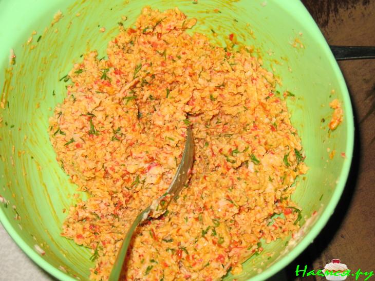 Пирог с крабовым мясом и кабачком