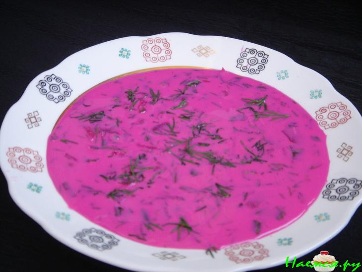 Свекольник с фасолью