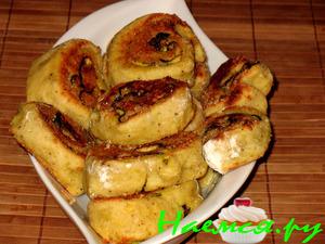 Картофельные рулетики с грилованными цуккини Картофельные рулетики с грилованными цуккини