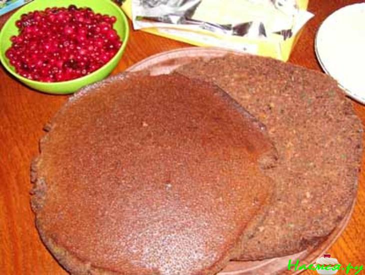 Торт шоколадно-кокосово-бручничный