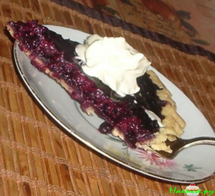 Черничный песочный пирог