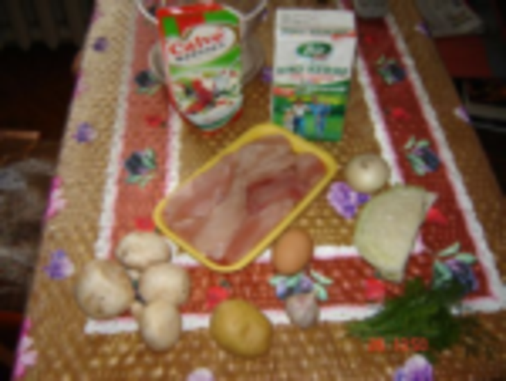 Куриные котлеты с капустой и шампиньонами