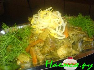 Мясо с ананасом и табаско