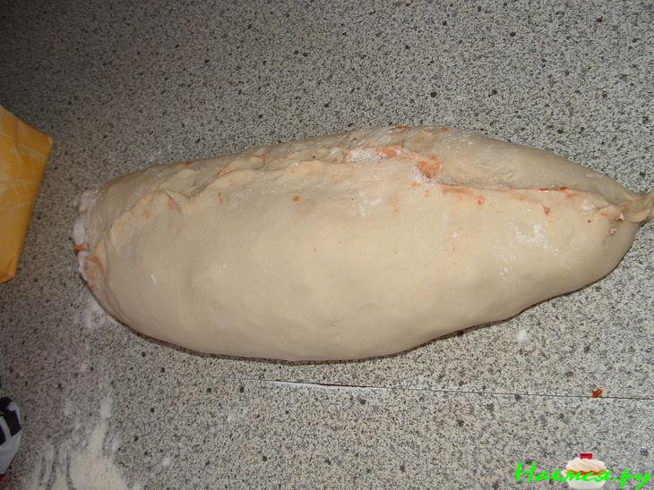 Пирог с картошкой и грибочками в томате