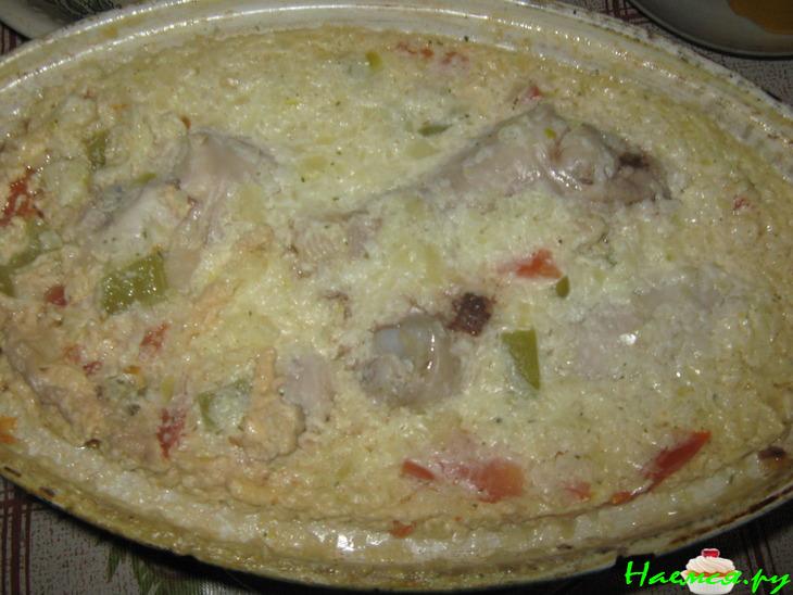 Курочка с овощами и чесноком Курочка с овощами и чесноком