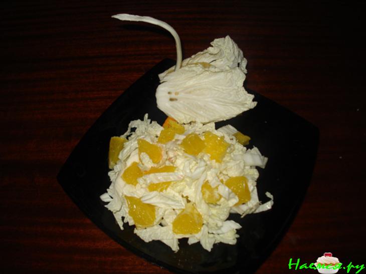 Салат с пекинской капустой и апельсином "Нежность"