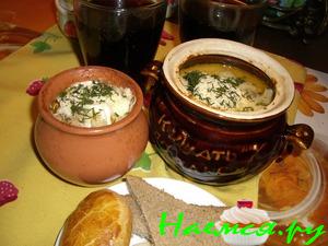 Индейка с грибами в горшочке