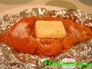 Сладкий картофель в фольге