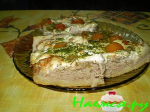 Пицца из слоенного теста