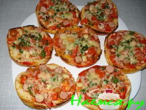 Пицца из булочек "Открой холодильник"