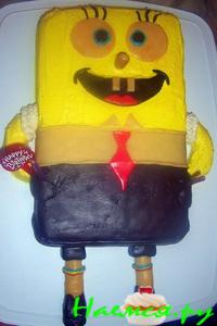 Торт "Губка Боб" с мастикой
