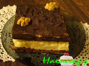 Торт "Баунти" в шоколадной глазури