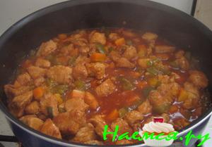 Филе индейки в кисло-сладком соусе