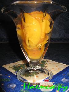 Десерт из консервированных персиков