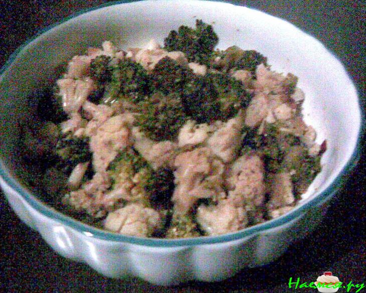 Цветная капуста и брокколи, запеченные в духовке (постный гарнир или теплый салат)