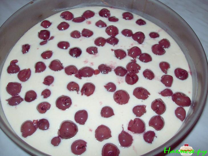 Творожно-вишнёвый пирог