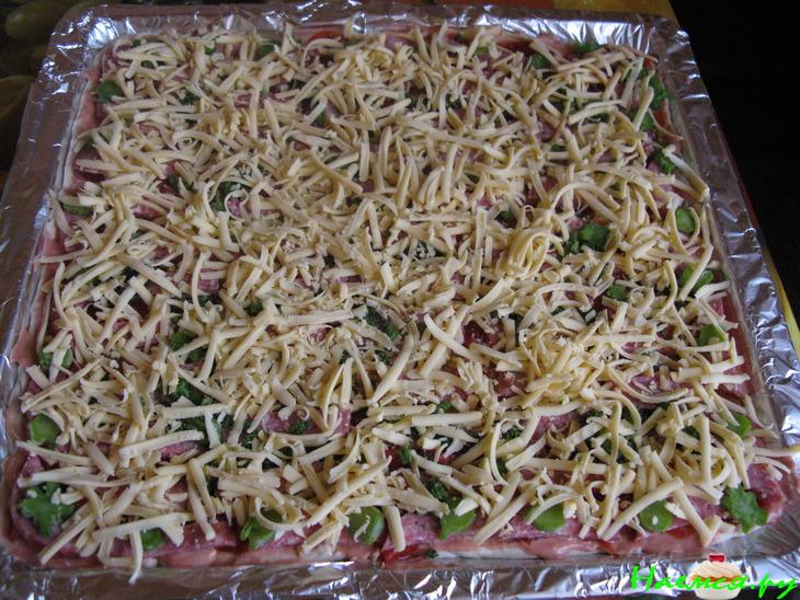 Вкуснейшая пицца на тонком кефирном тесте