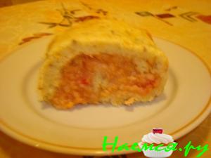 Яблочно-апельсиновый рулет