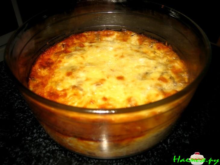 Запеканка из рыбы и грибов