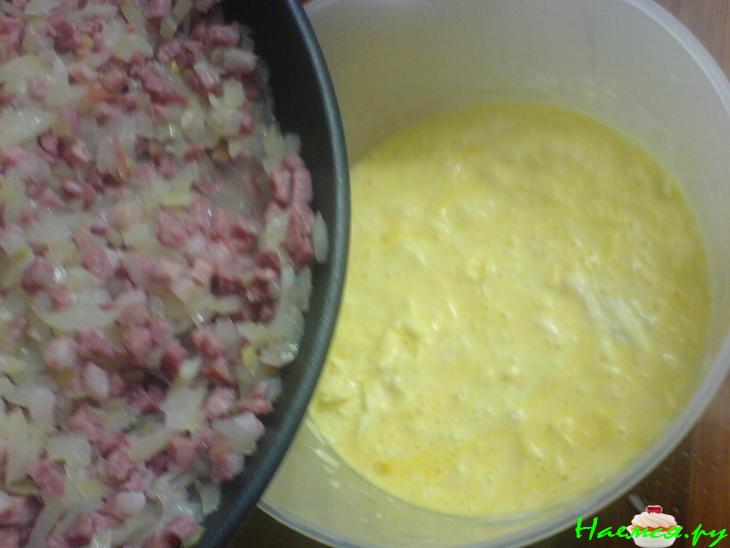 Луковый пирог с окороком