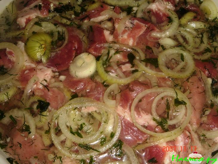 Шашлык из свинины и крылышек