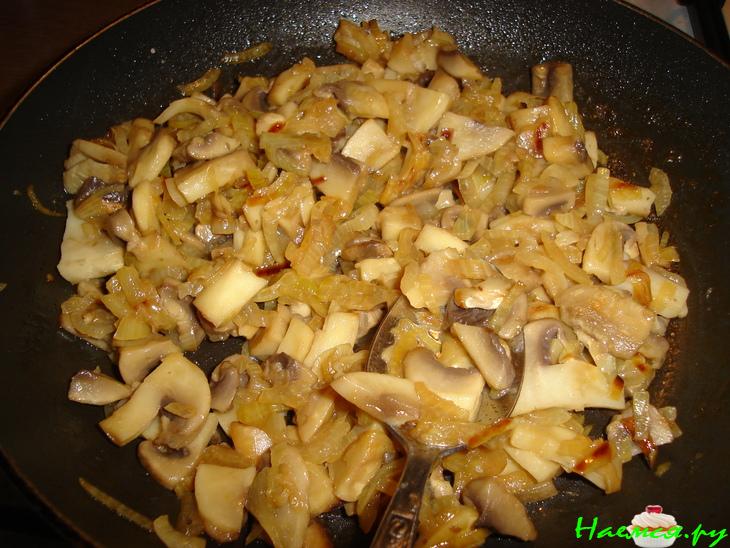 Макароны с грибами со сливками