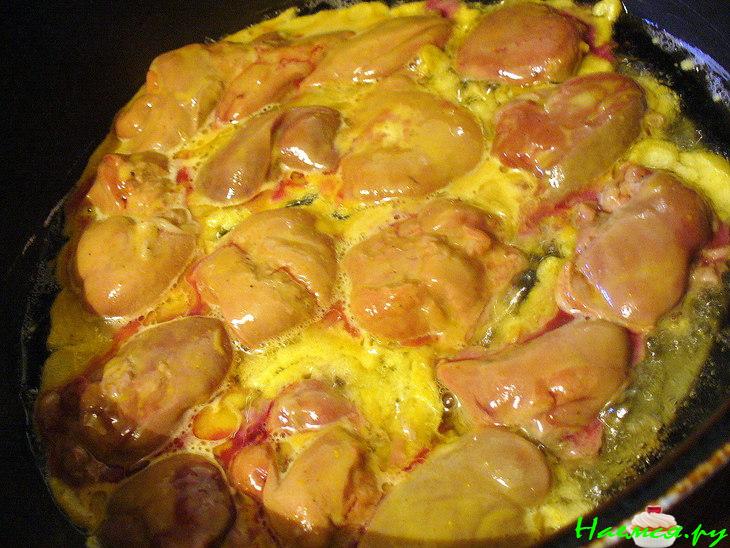 Печень с манго, лимоном и карри Печень с манго, лимоном и карри