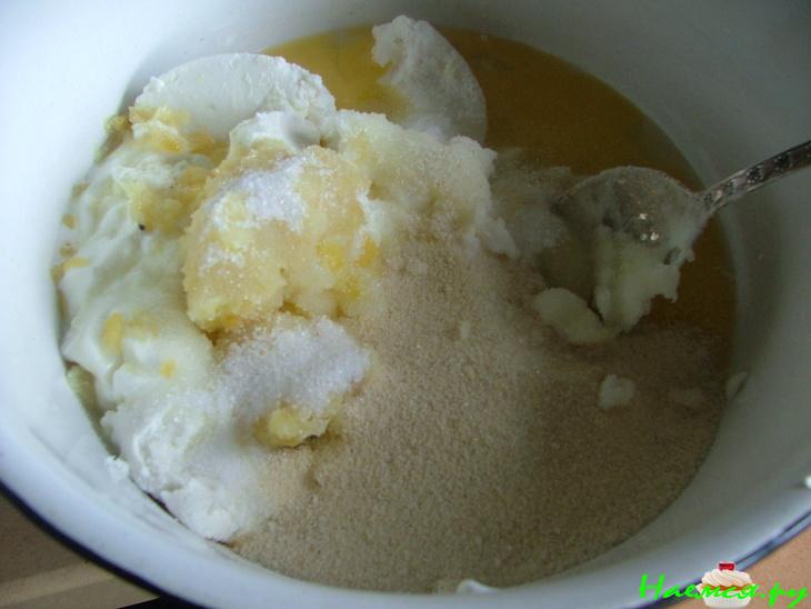 Пирог из манки и рикотты