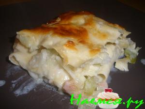 Лазанья с капустой - нежная и хрустящая Лазанья с капустой - нежная и хрустящая