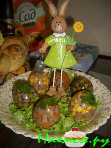 Пасхальные заливные яйца Пасхальные заливные яйца