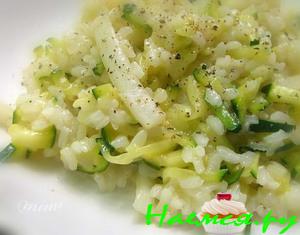 Ризотто с цуккини и кальмарами