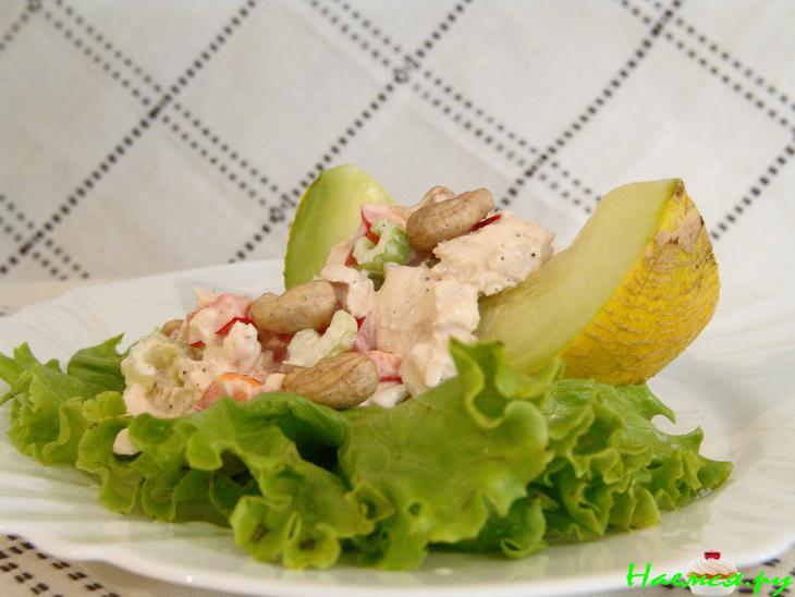 Куриный салат с дыней Куриный салат с дыней