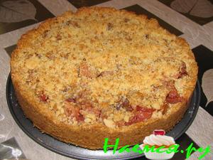 Пирог с инжиром и яблоками