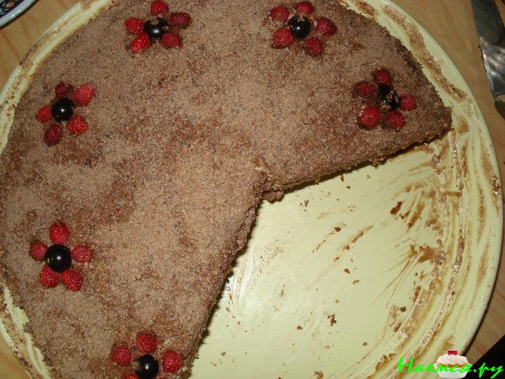 Торт 'Чёрный принц' со сгущенкой