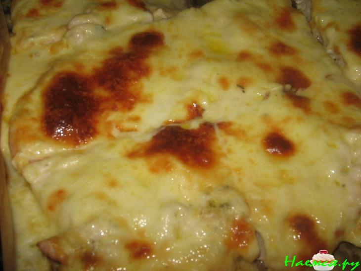 Куриная отбивная в майонезе с чесноком