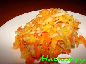 Салат из тыквы с орешками и мёдом